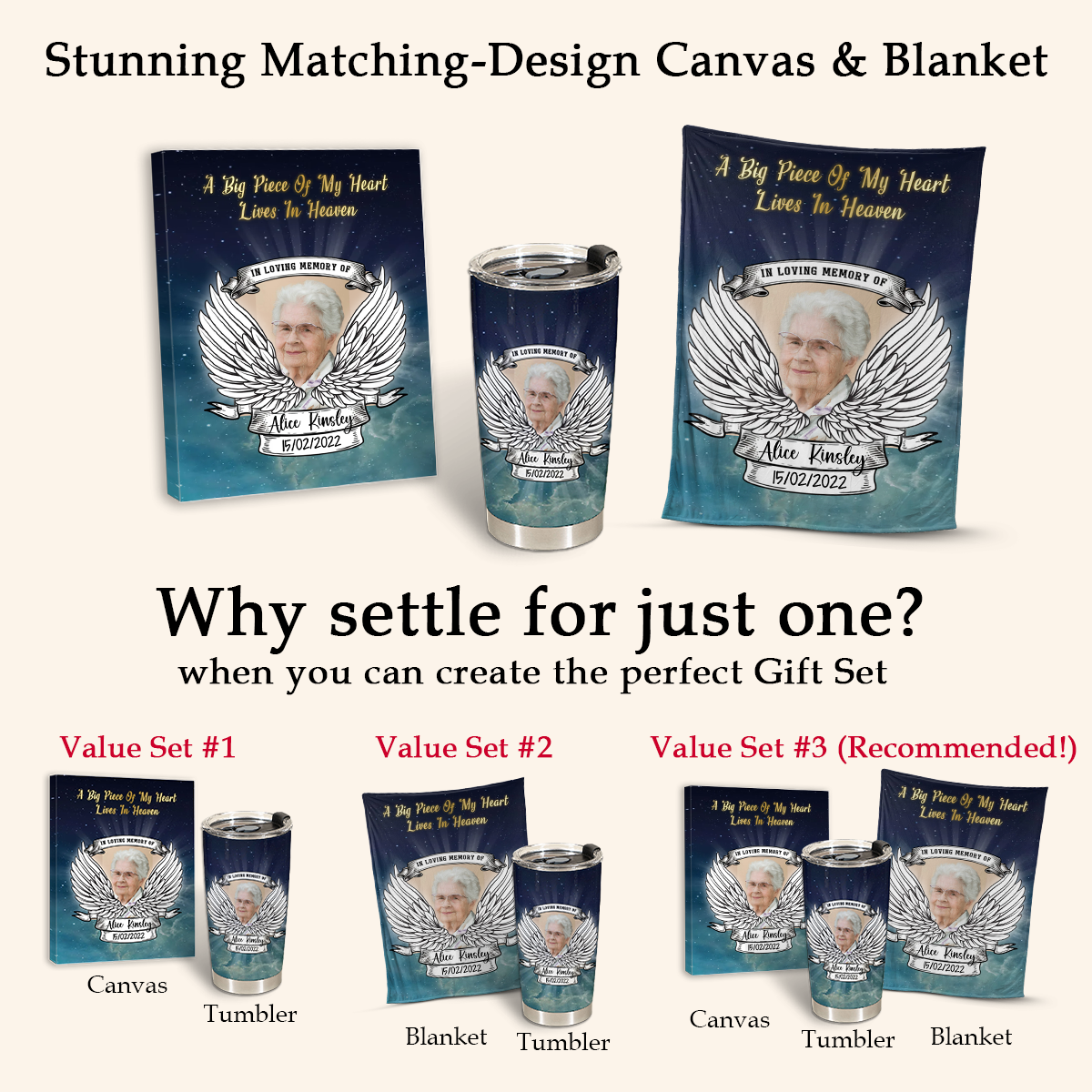 Memory Gifts - A Big Piece Of My Heart - Personalized Stainless Steel Tumbler