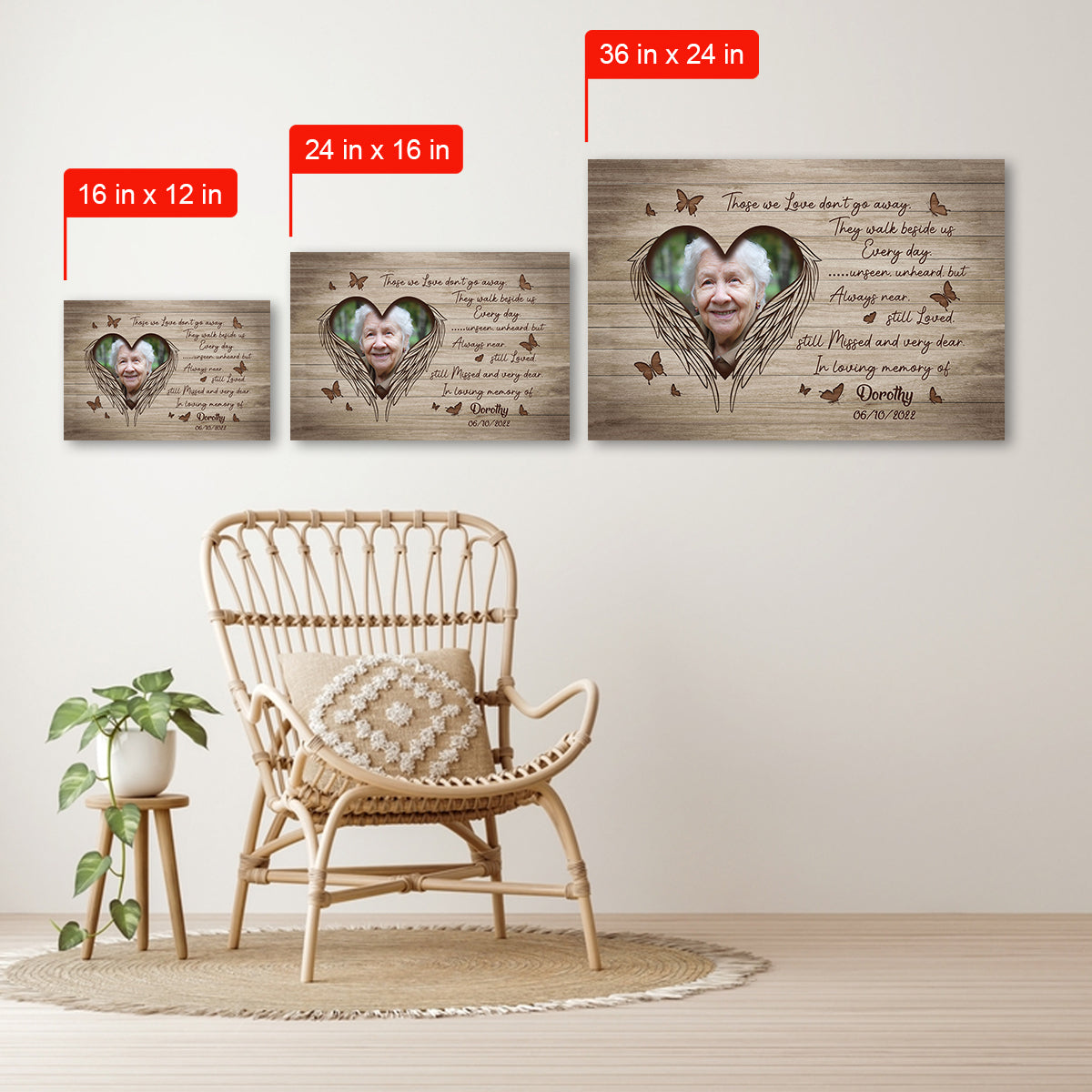 They Walk Beside Us Everyday - Personalized Canvas - Loving, Memorial Gift For Family Members With Lost One