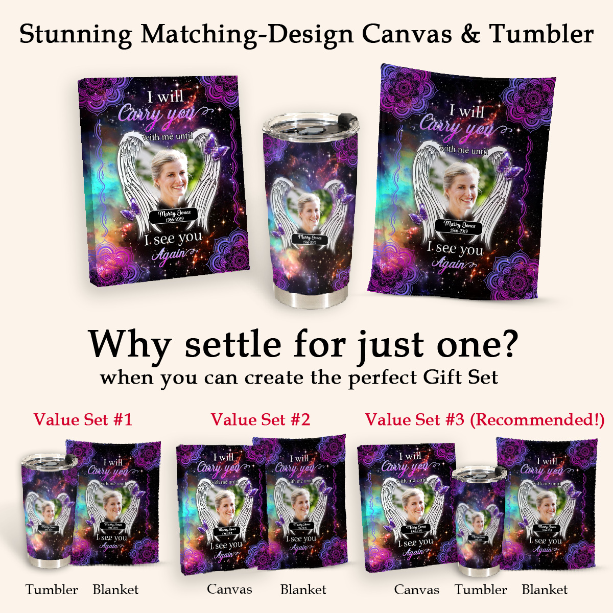 Until I See You Again Personalized Photo Blanket Memorial