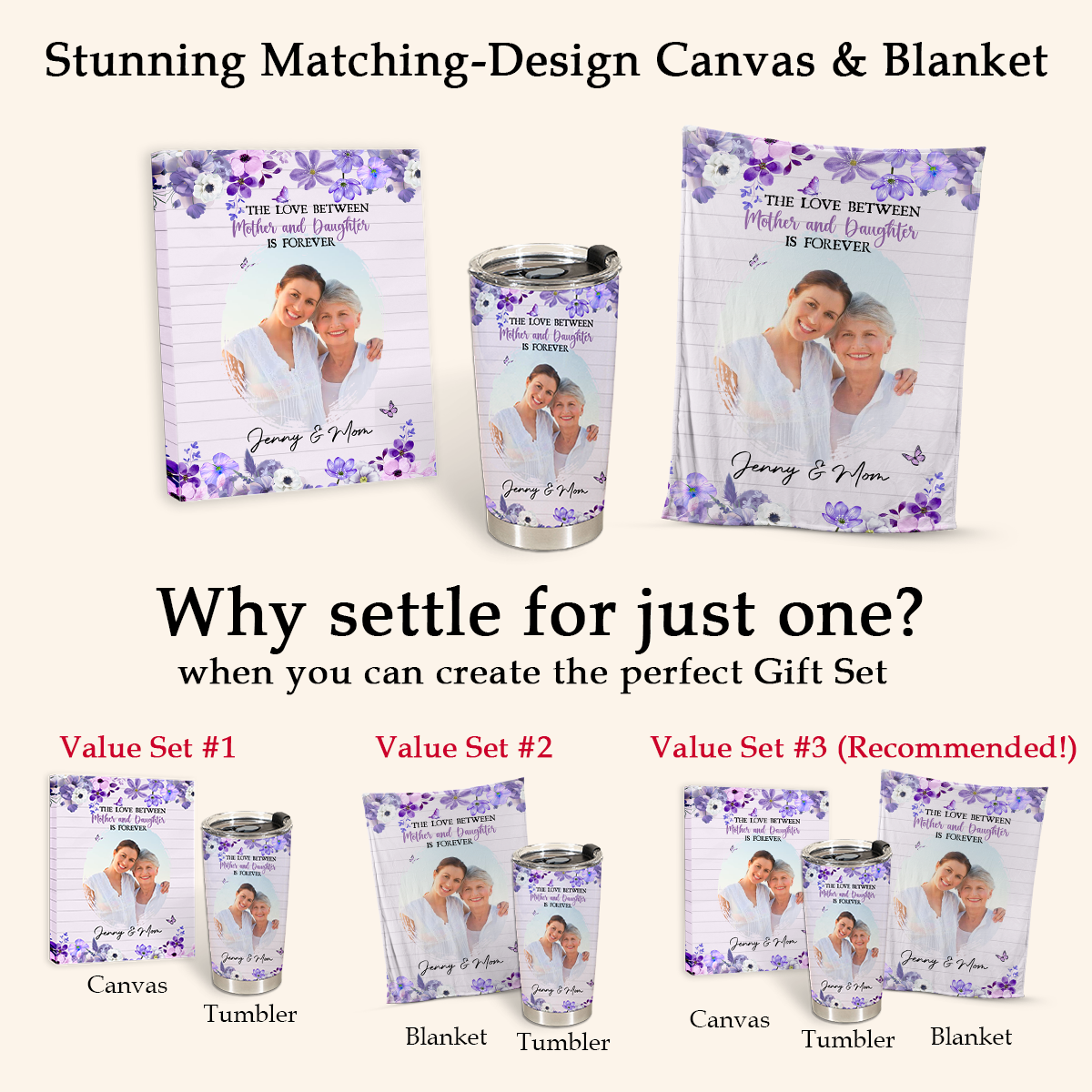 Personalized Mother's Day Gift - The Love Between Mother And Daughter Is Forever - Personalized Stainless Steel Tumbler