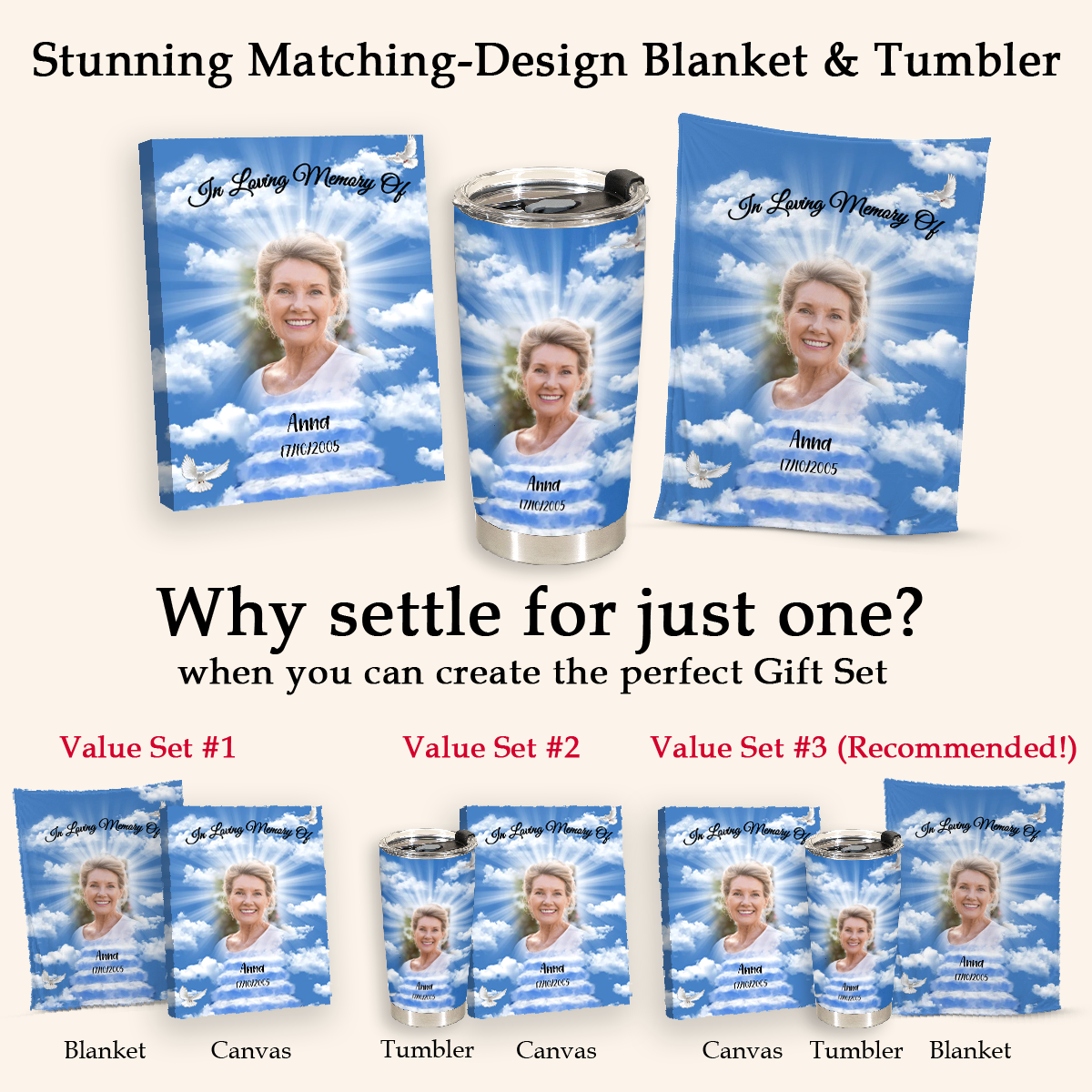 I Will Miss You Custom Photo Canvas Memorial