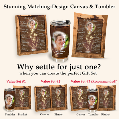 As I Sit In Heaven - Personalized Photo Blanket - Memorial