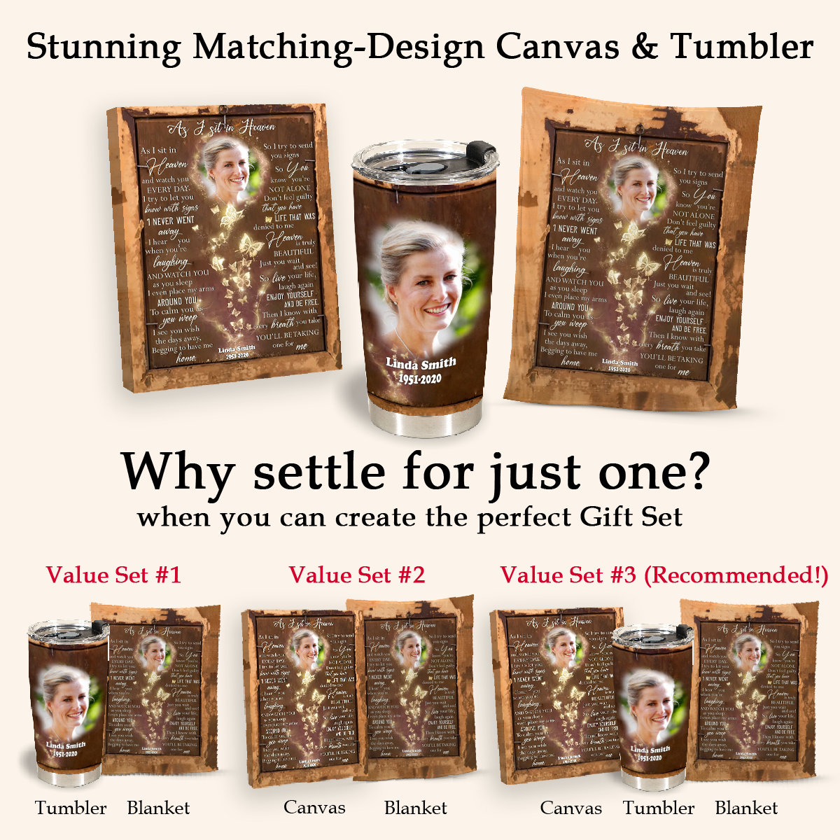 As I Sit In Heaven - Personalized Photo Blanket - Memorial