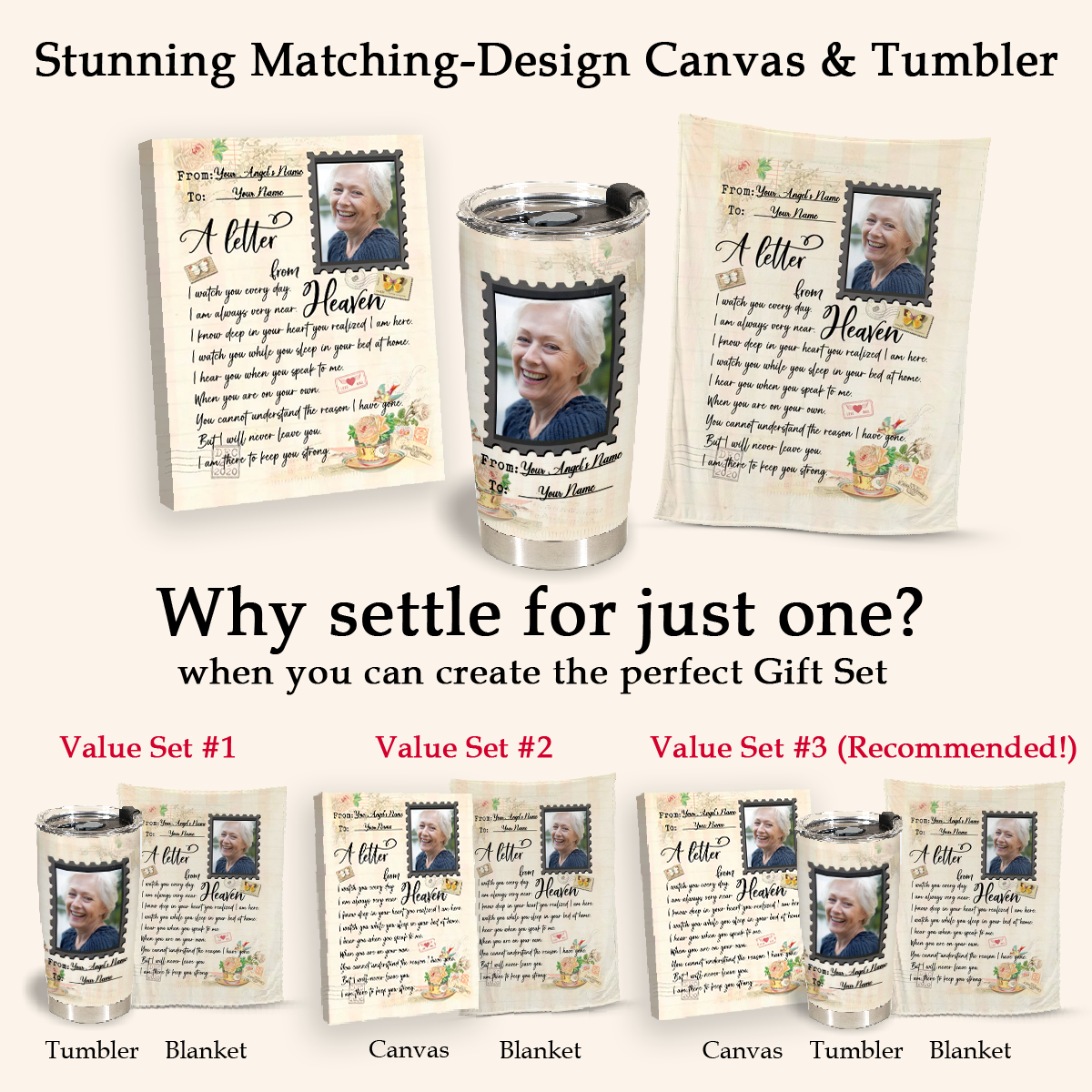 A Letter From Heaven Personalized Memorial Blanket