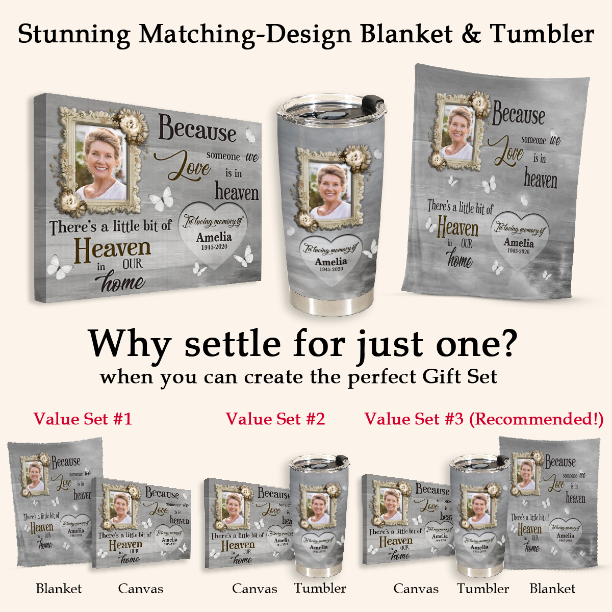 Memories Become Treasures Custom Photo Canvas Memorial