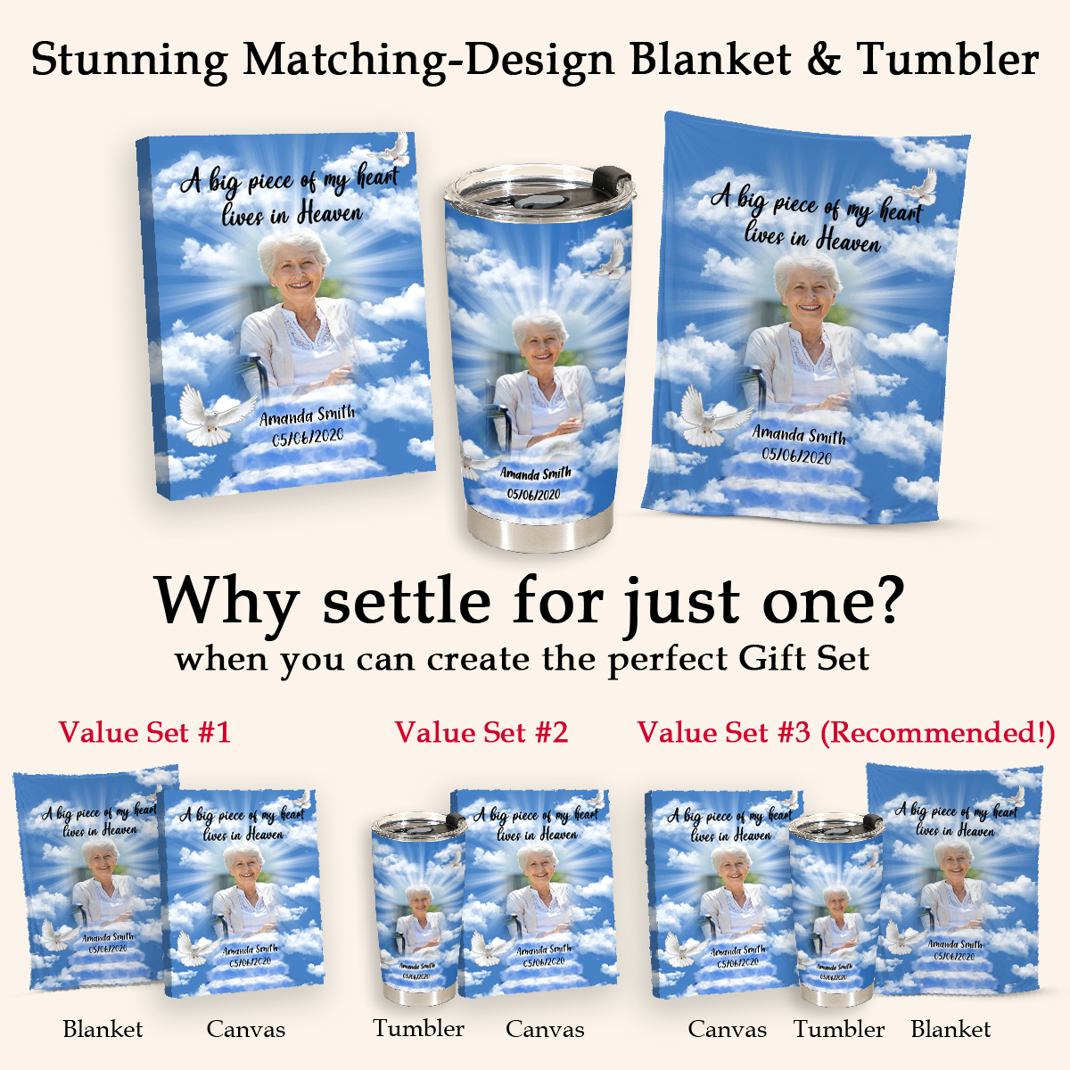 I Will Miss You Until We Meet Again Photo Canvas Memorial