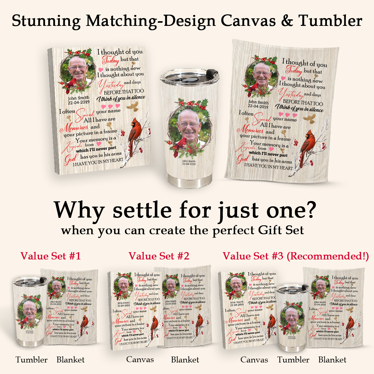 God Has You In His Arms Custom Photo Blanket Memorial