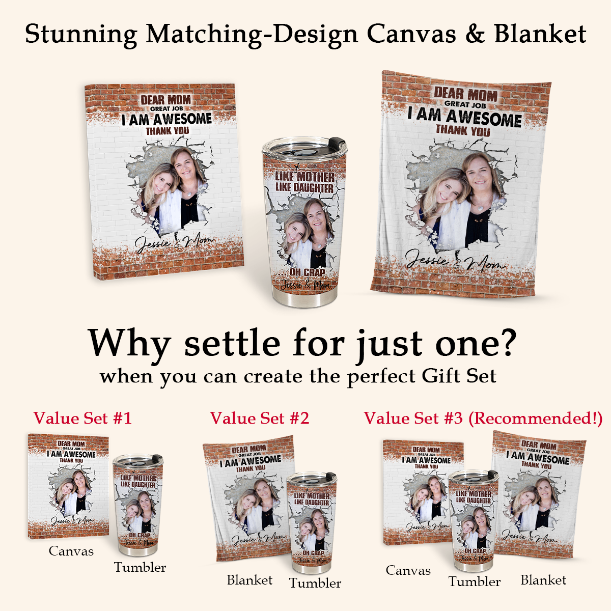 Personalized Photo Gifts For Mother's Day - Like Mother Like Daughter - Personalized Insulated Tumbler