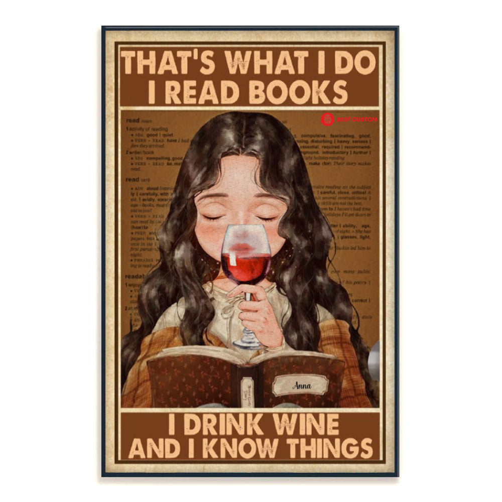 That's What I Do I Read Books Personalized Canvas Book
