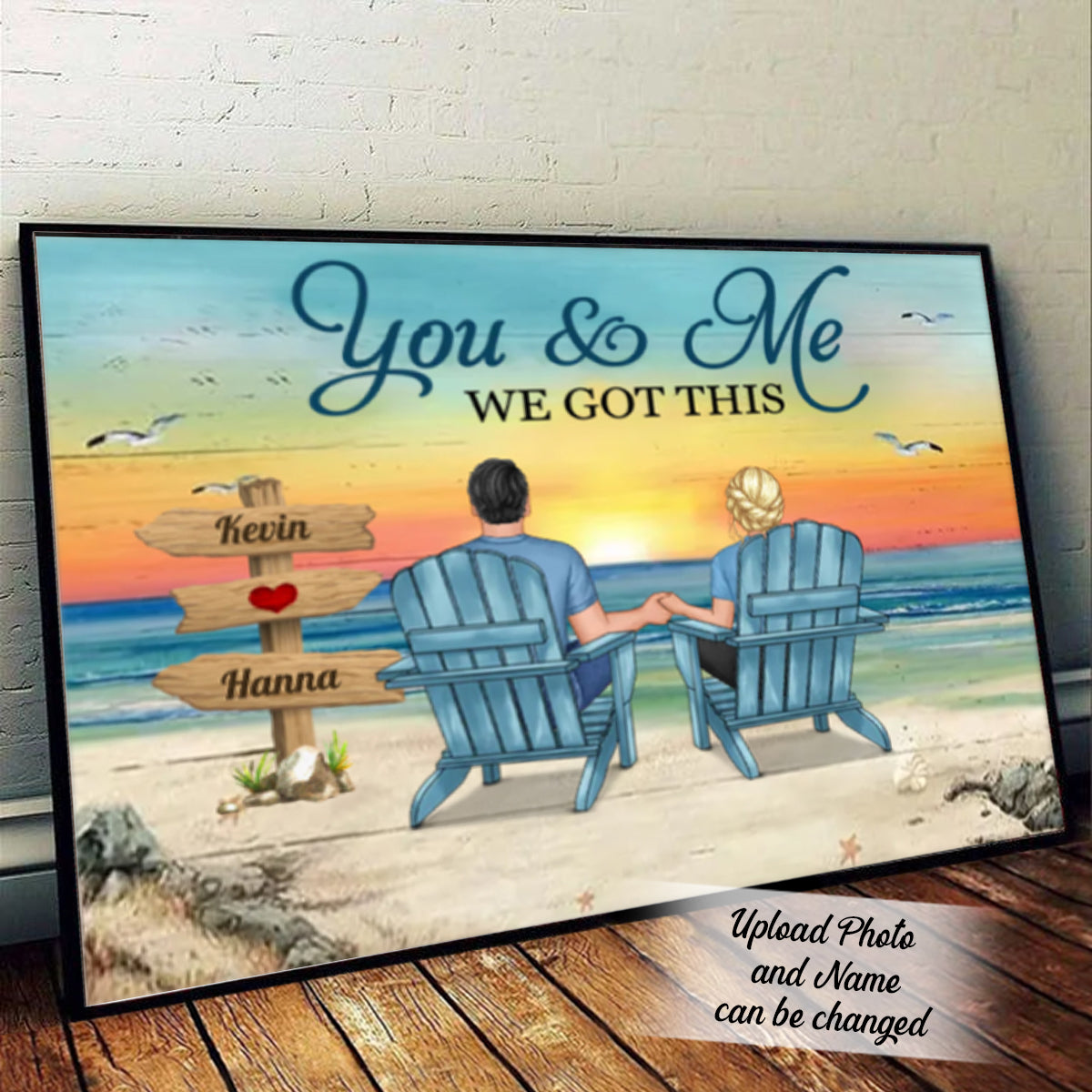 You And Me We Got This Beach Couple Personalized Canvas Gift For Couple