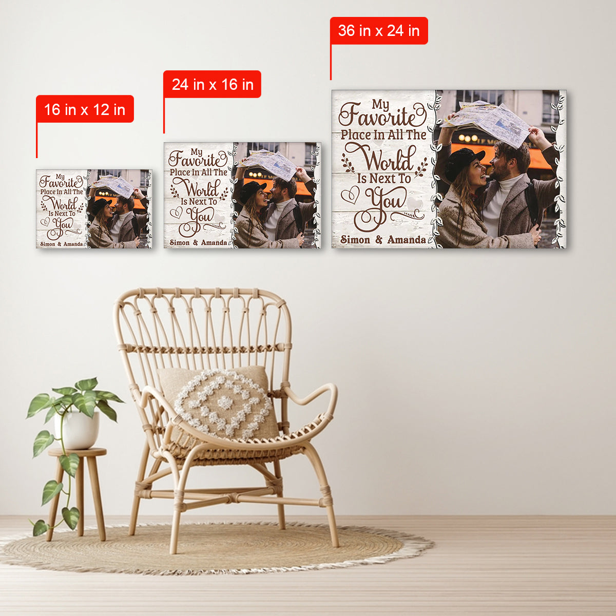 Favorite Place In All The World Custom Canvas