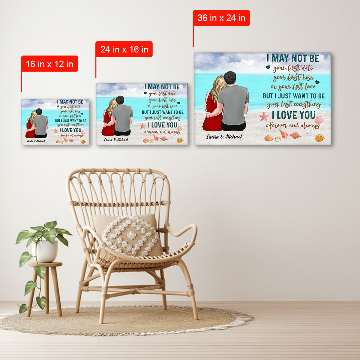 I Just Want To Be Your Last Everything - Personalized Canvas - Gift For Couple