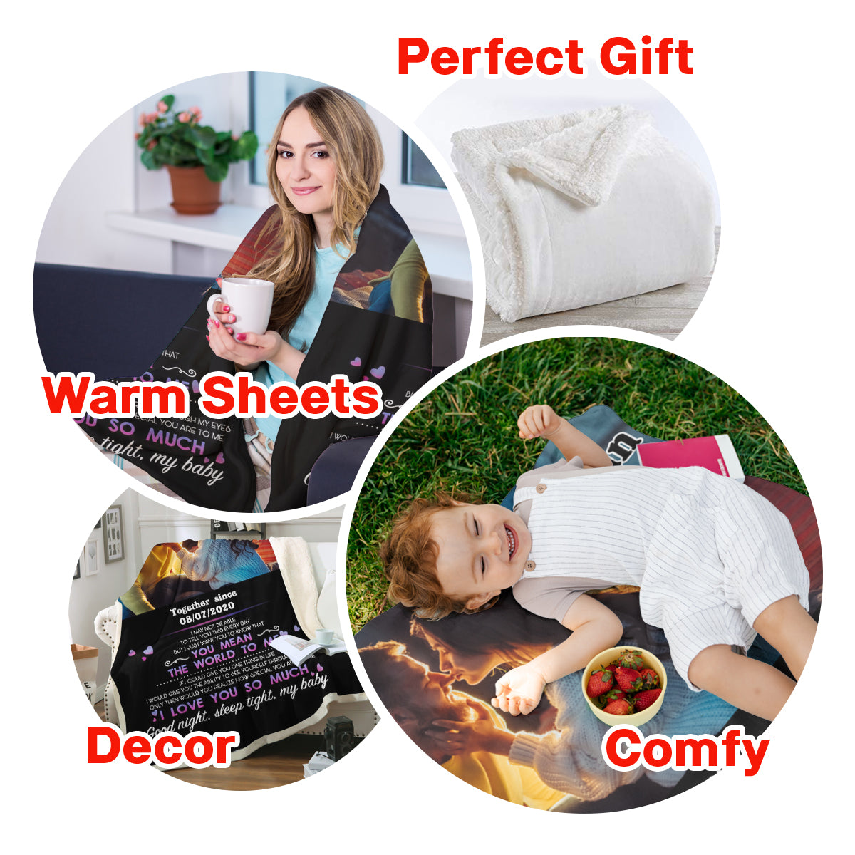 Best Valentine Gift For Girlfriend, You Mean The World To Me Blanket