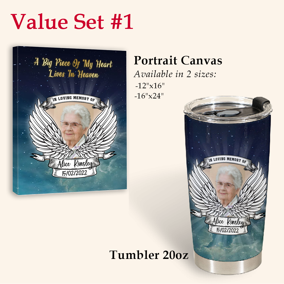 Memory Gifts - A Big Piece Of My Heart - Personalized Stainless Steel Tumbler