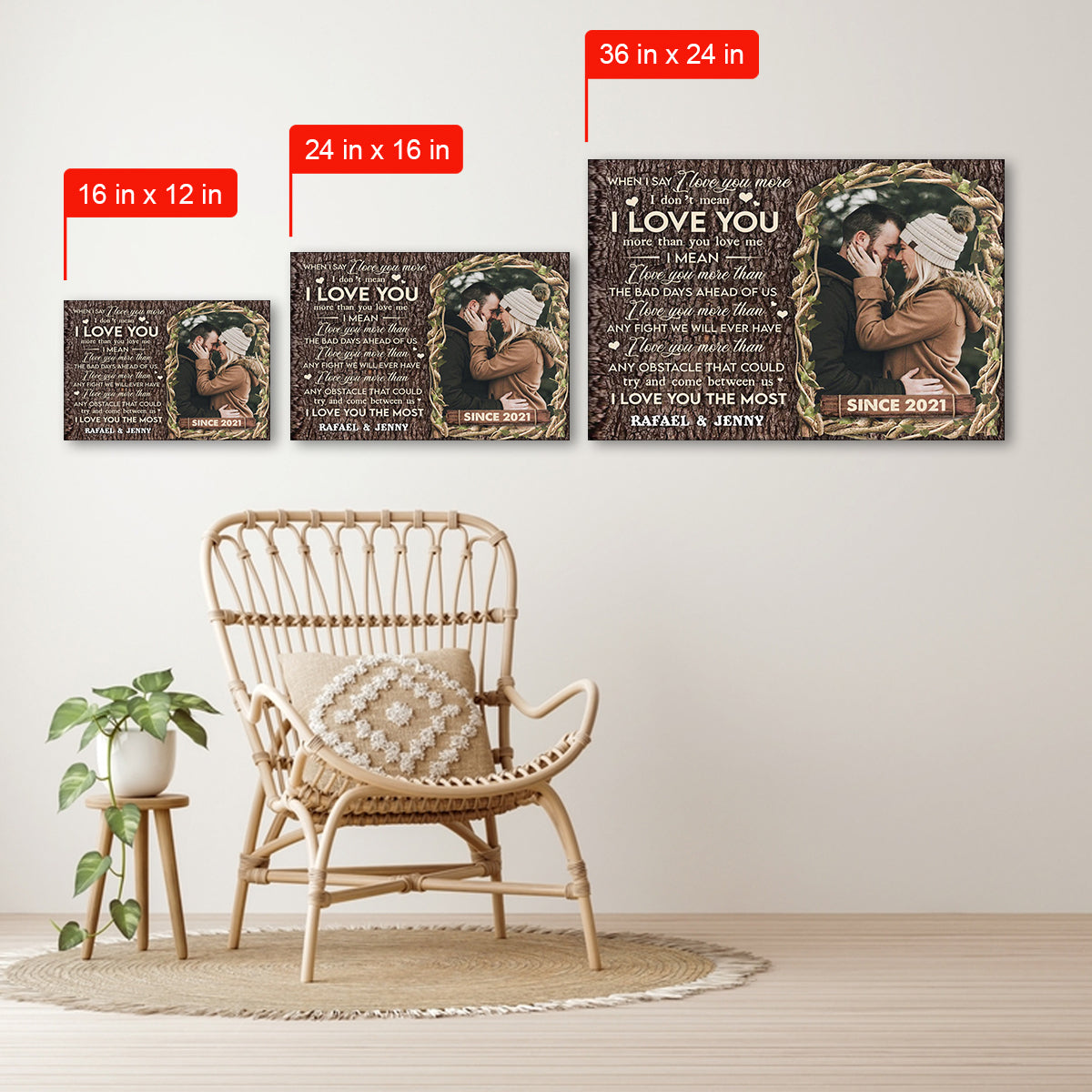 When I Say I Love You More Canvas - Gift For Couple