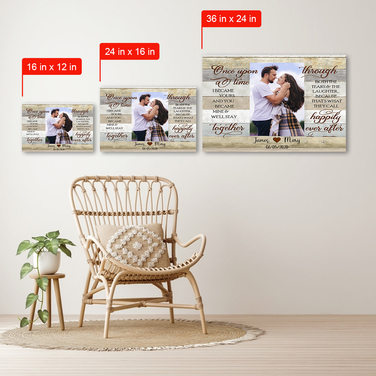 I Became Yours Custom Photo Canvas Gift For Couple