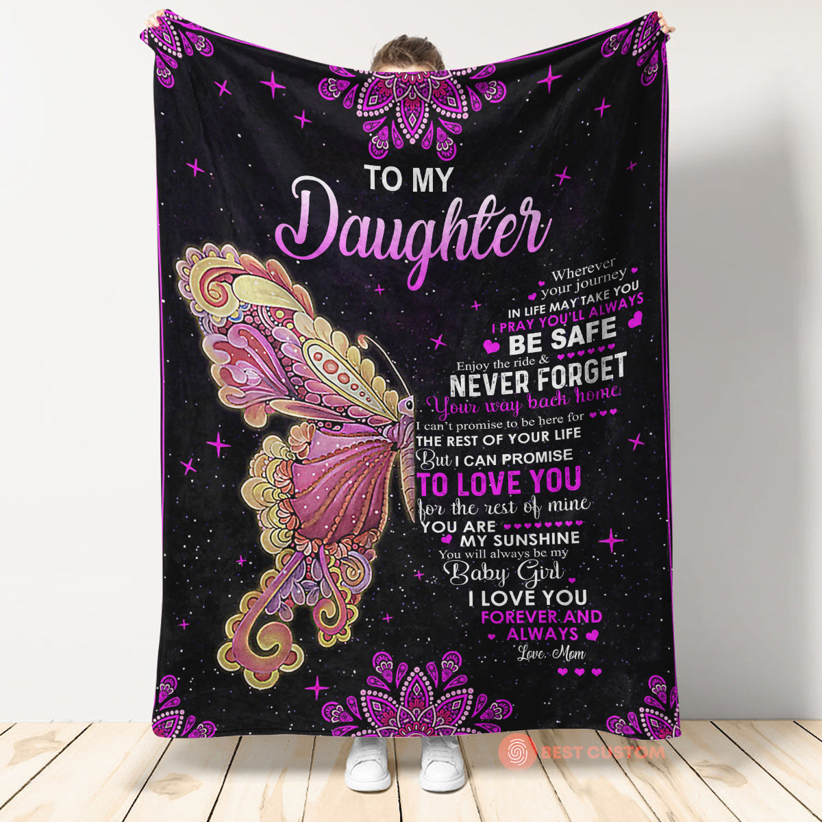 Gift For Daughter Blanket, To My Daughter Blanket, Daughter Blanket, Fleece Blanket, Mink Blanket,Gift For Daughter