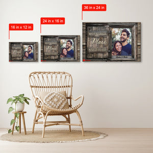 Next To You Personalized Photo Canvas Gift For Couple