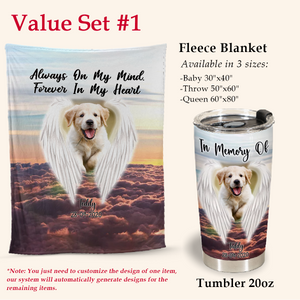 Dog Remembrance Blanket - Always On My Mind - Gift Memories Of A Dog That Passed Away