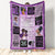 Gift For Daughter Blanket, Mom To My Daughter Never Feel That You Are Alone, Black Woman, Purple Version
