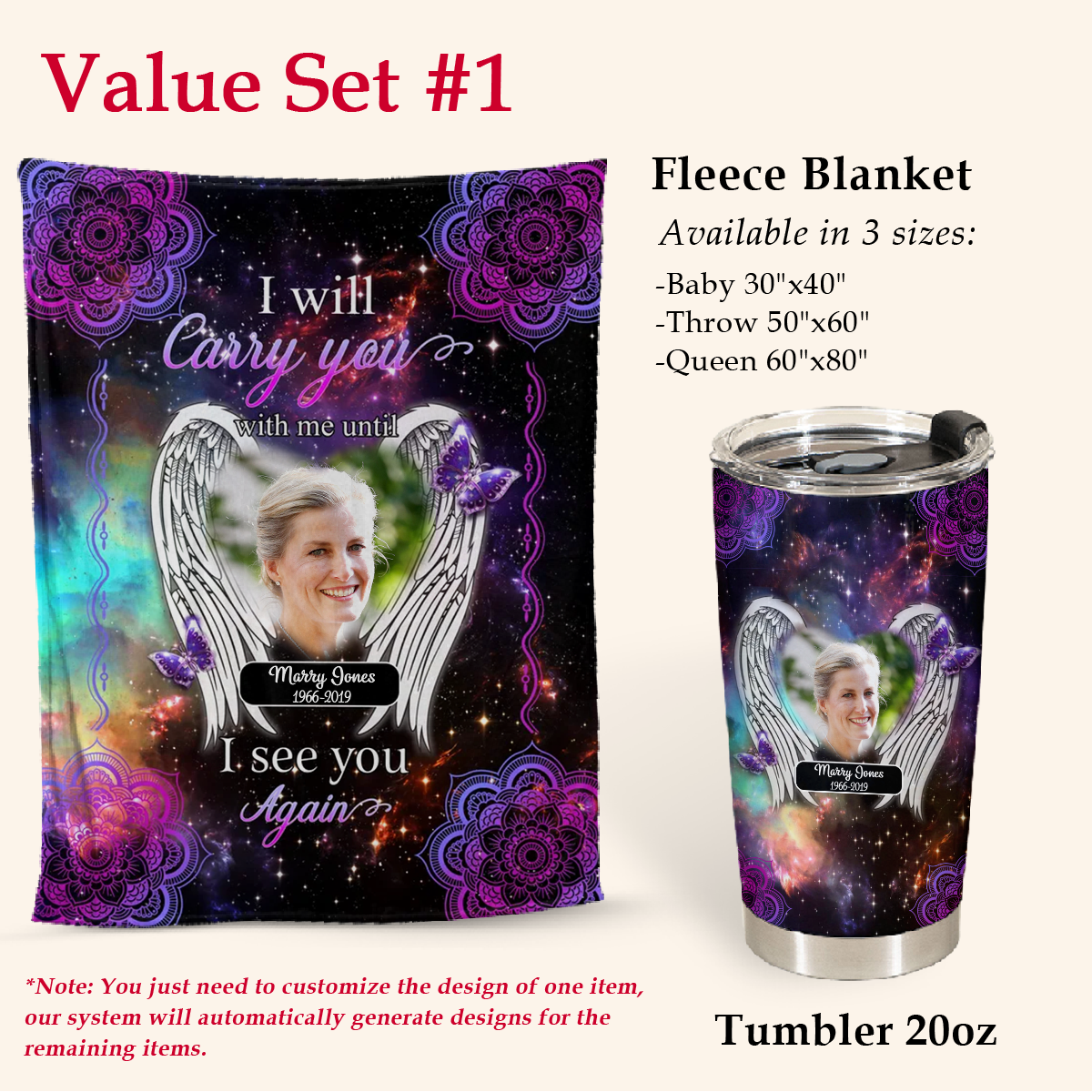 Until I See You Again Personalized Photo Blanket Memorial