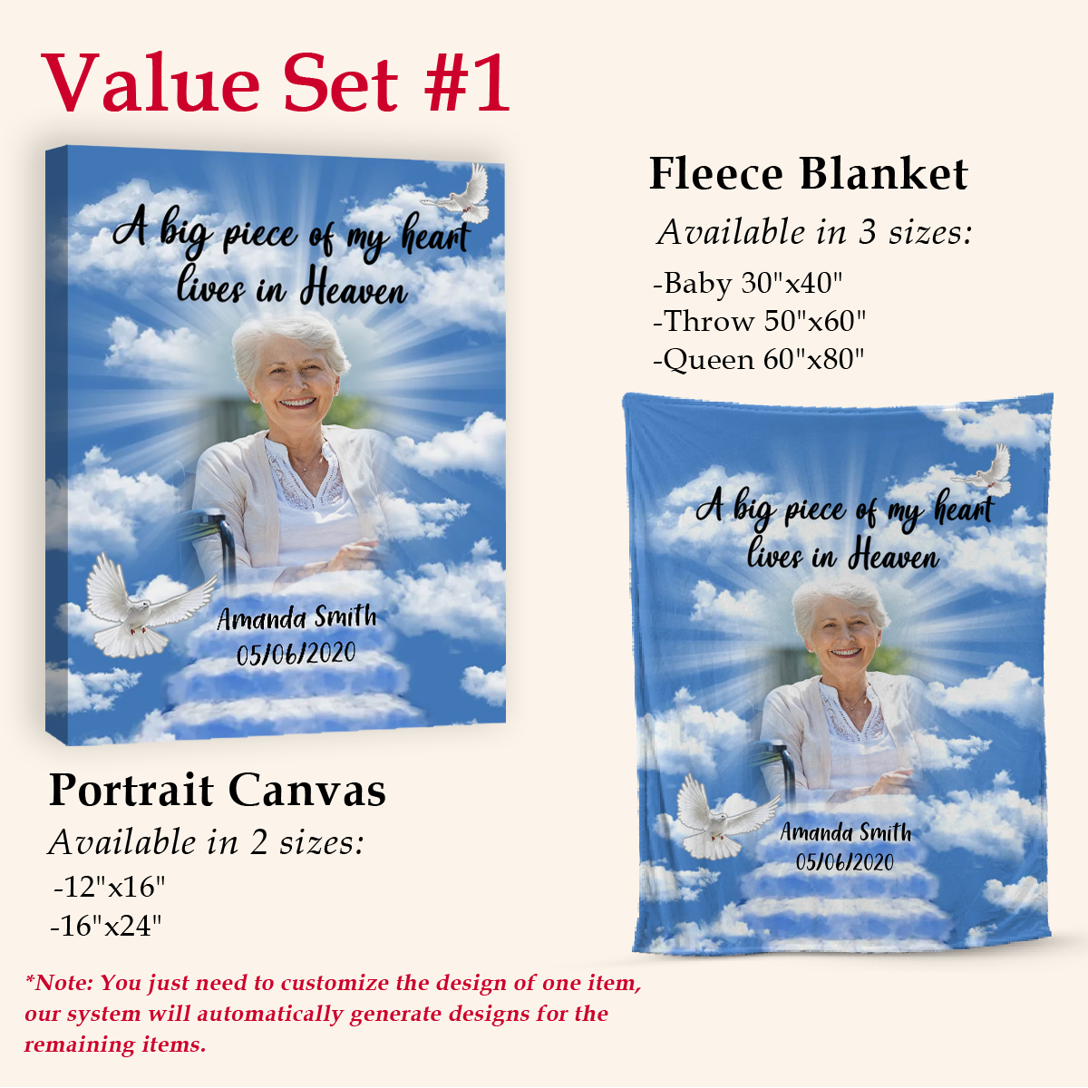 I Will Miss You Until We Meet Again Photo Canvas Memorial