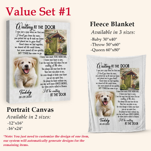 I'll Be Wating At The Door Memorial Pet Photo Canvas