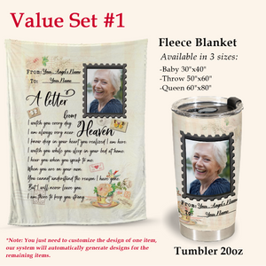 A Letter From Heaven Personalized Memorial Blanket