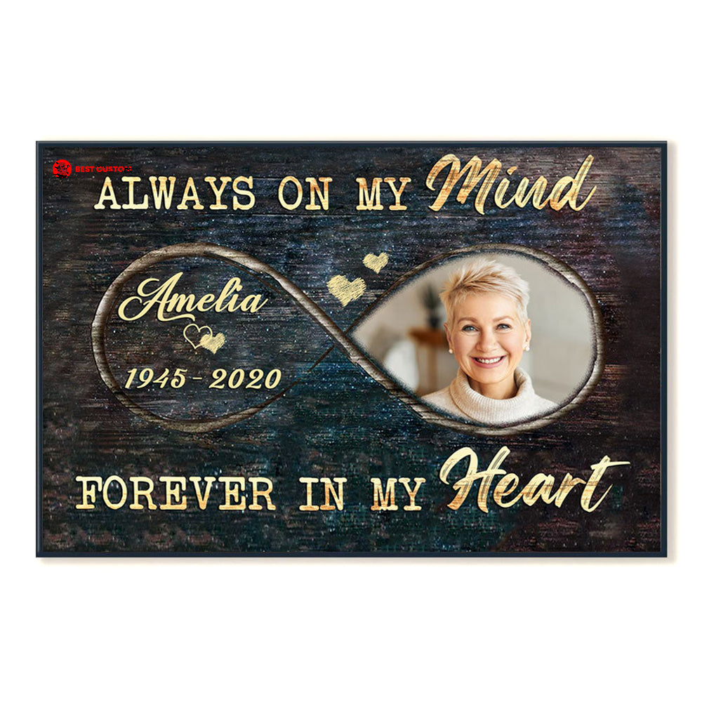 Infinity Love For My Angel Memorial Photo Canvas Memorial Gift