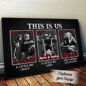 Biker This Is Us Skull Couple Custom Canvas Gift For Couple