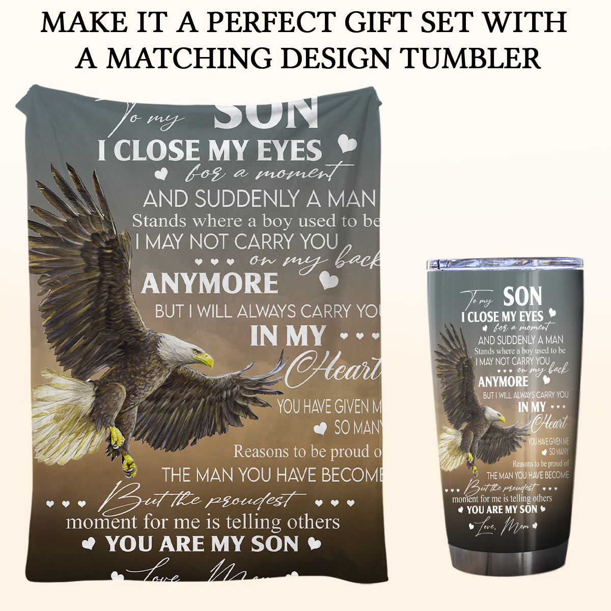 Gift For Son Blanket, To My Son I Close My Eyes For A Moment