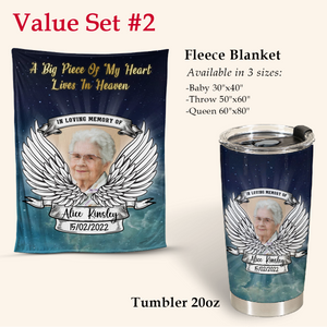 Memory Gifts - A Big Piece Of My Heart - Personalized Stainless Steel Tumbler