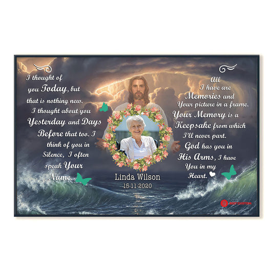 Miss You Everyday Personalized Photo Canvas Memorial