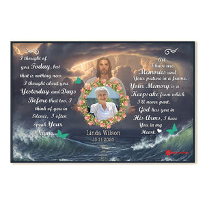 Miss You Everyday Personalized Photo Canvas Memorial