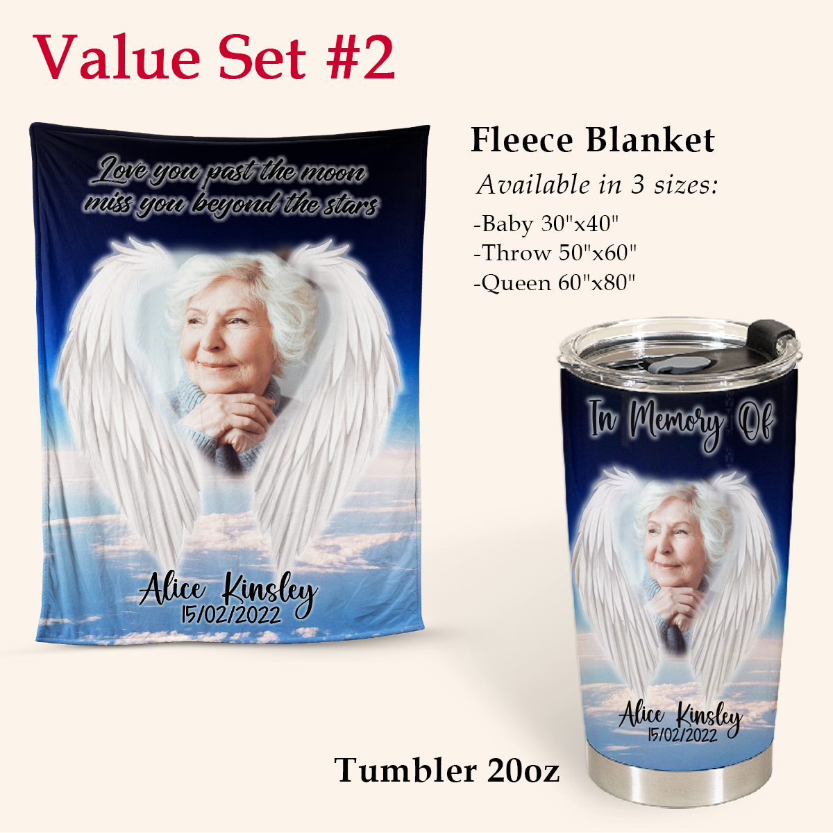 Best Memorial Gifts - Love You Pass The Moon - Personalized Water Tumbler