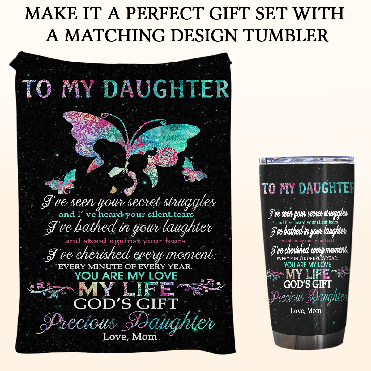 Gift For Daughter Blanket, Butterfly To my Daughter Butterfly You Are My Love My Life - Love From Mom