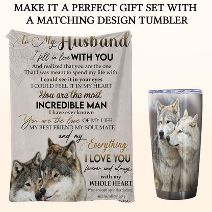 Best Valentine Gift For Husband, You Are The Most Incredible Man Fleece Blanket Gift For Family, Birthday, Couple, Gift For Him Gift Home Decor Bedding Couch Sofa Soft and Comfy