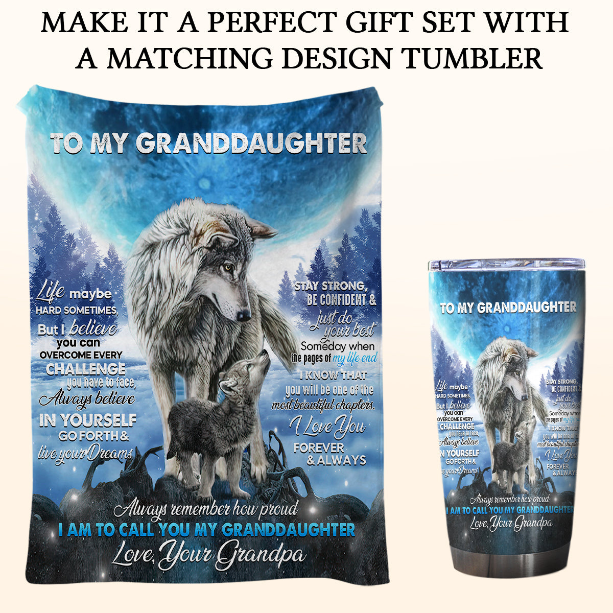 To my discount granddaughter wolf blanket