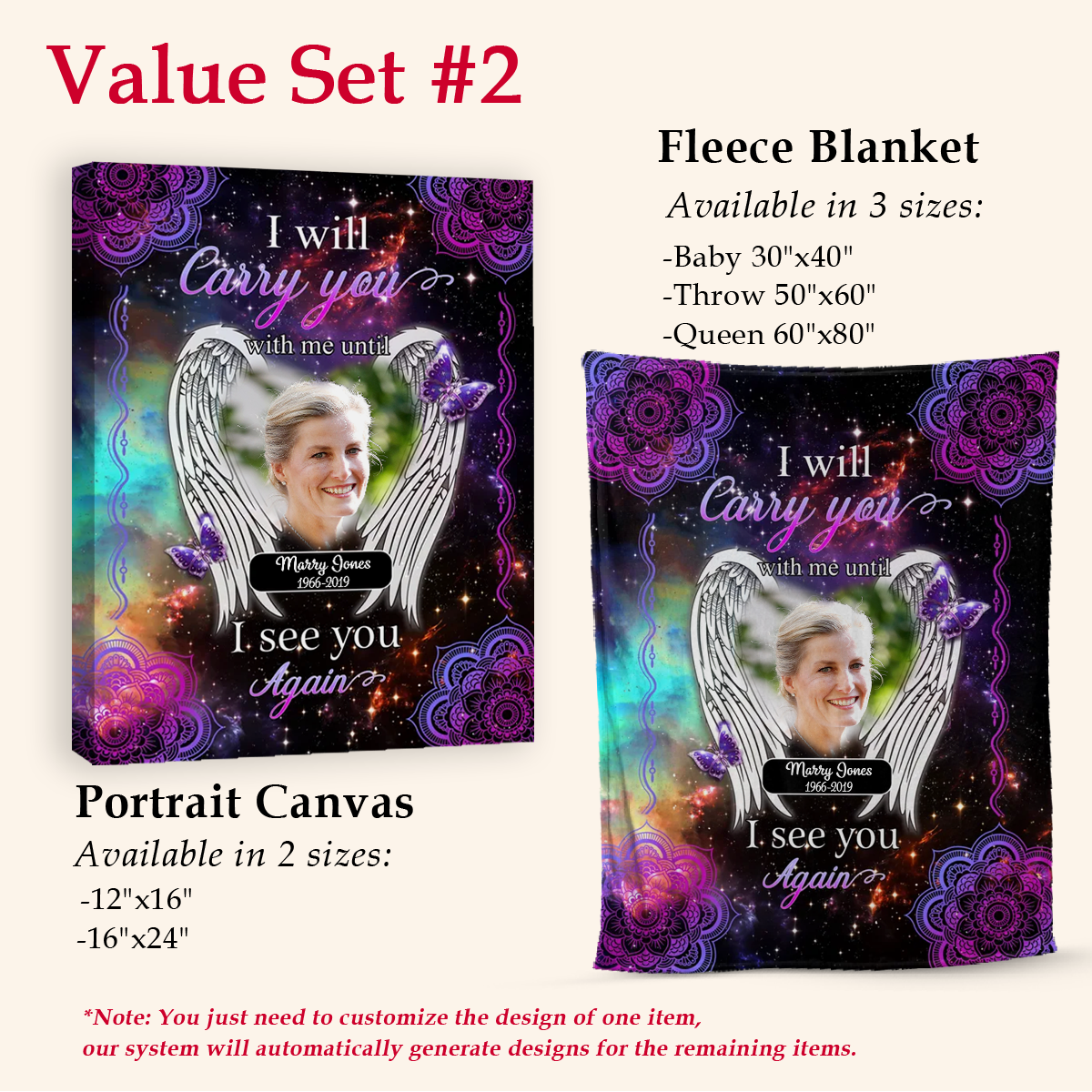 Until I See You Again Personalized Photo Blanket Memorial