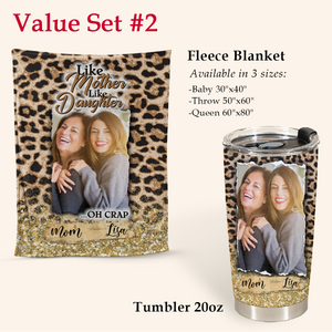 Personalized Tumbler - Gift For Mom & Daughter - Like Mother Like Daughter  Oh Crap