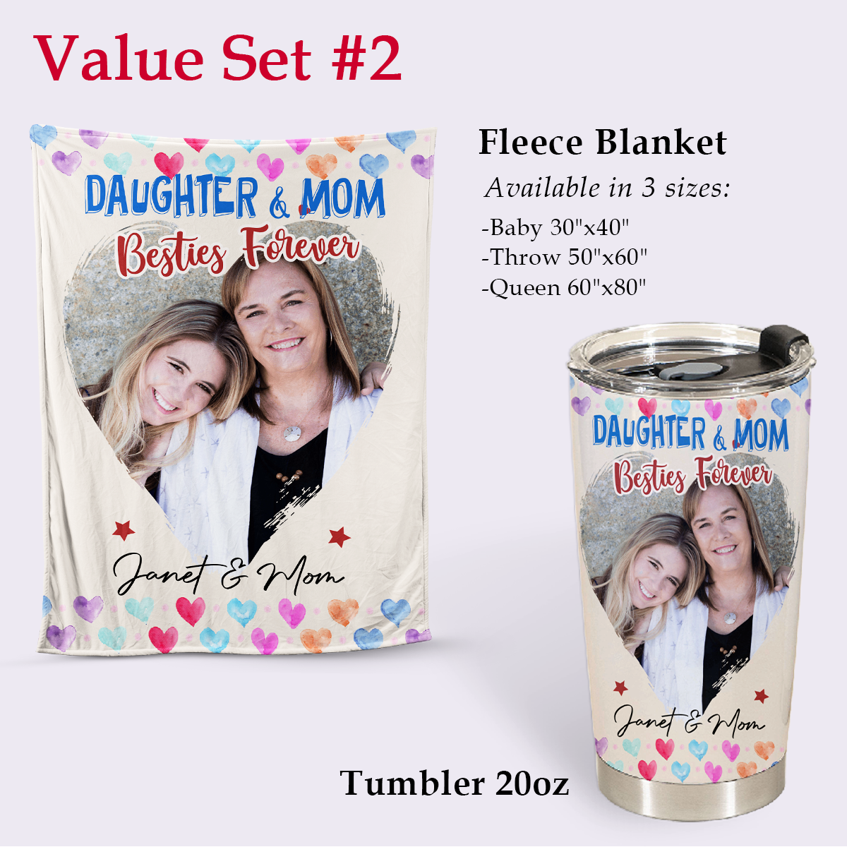 Personal Mother's Day Gifts - Daughter And Mom Besties Forever - Coffee Tumbler Personalized