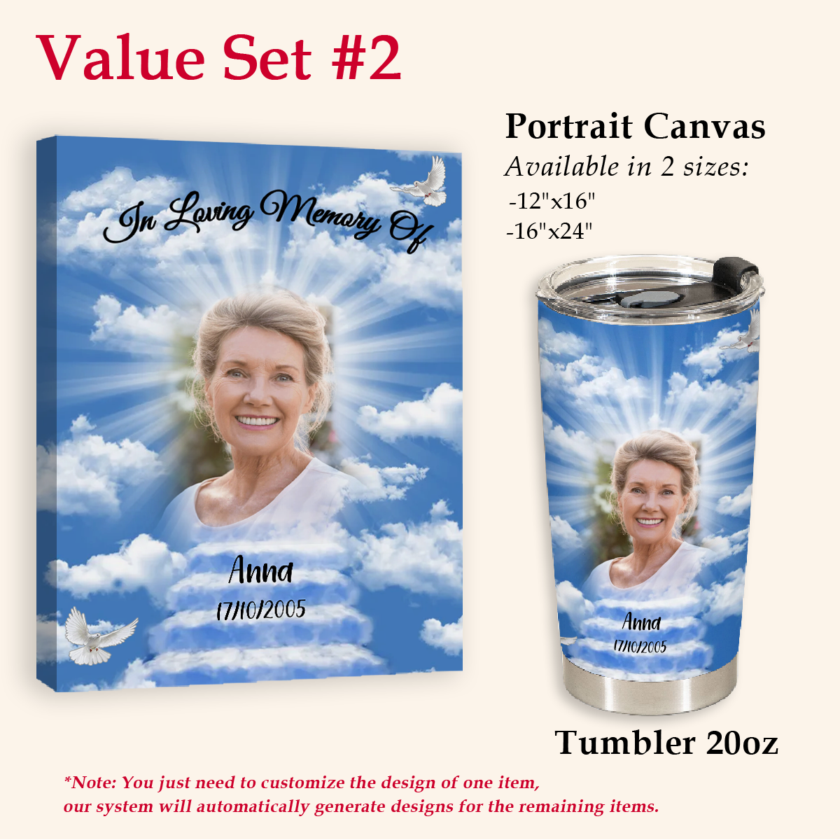 I Will Miss You Custom Photo Canvas Memorial