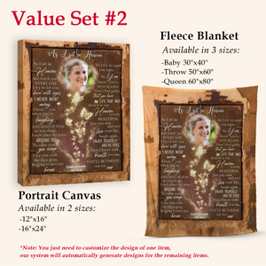 As I Sit In Heaven - Personalized Photo Blanket - Memorial
