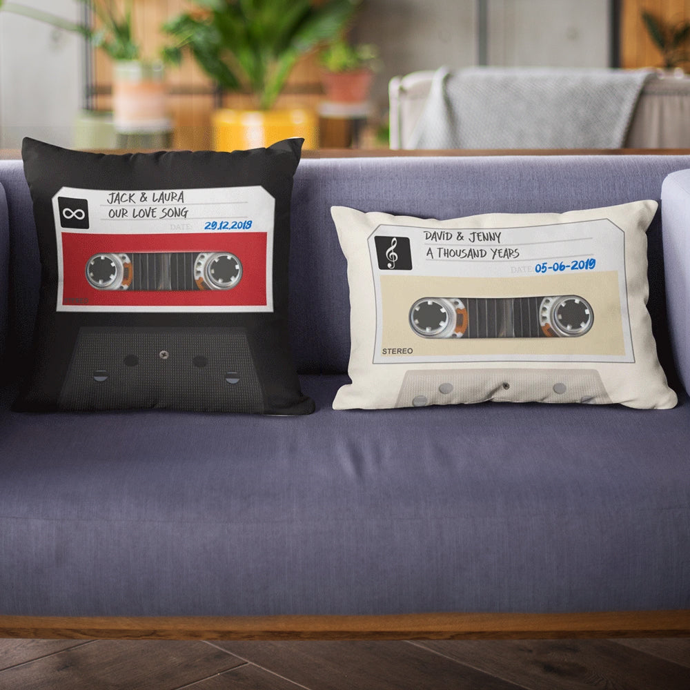Our Love Song Cassette Tape - Personalized Pillow - Gift For Couple 6655043567780.jpg?v=1644303791