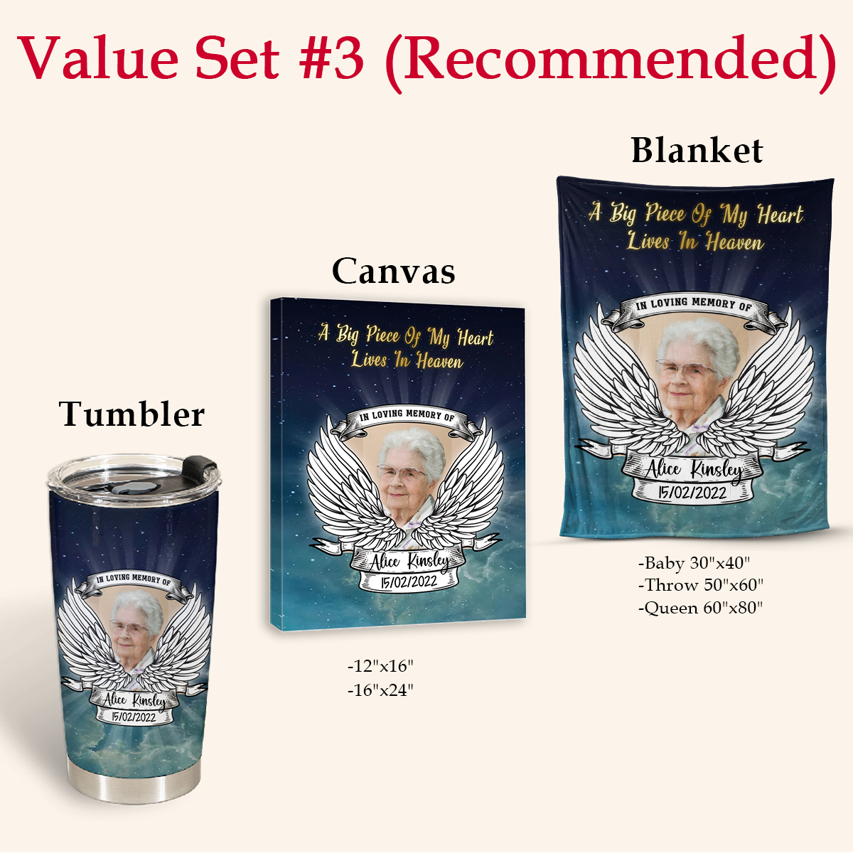 Memory Gifts - A Big Piece Of My Heart - Personalized Stainless Steel Tumbler