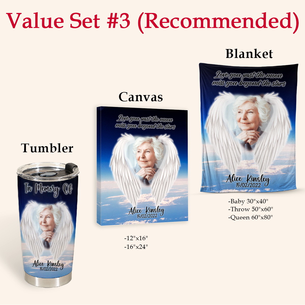 Best Memorial Gifts - Love You Pass The Moon - Personalized Water Tumbler