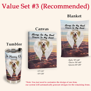 Dog Remembrance Blanket - Always On My Mind - Gift Memories Of A Dog That Passed Away