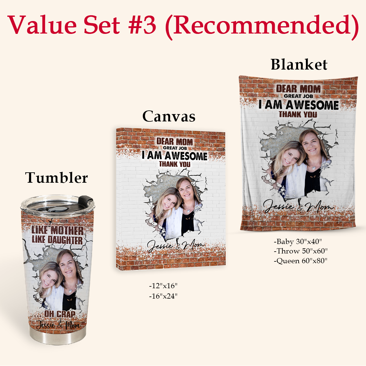 Personalized Photo Gifts For Mother's Day - Like Mother Like Daughter - Personalized Insulated Tumbler