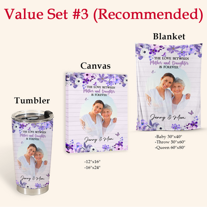 Personalized Mother's Day Gift - The Love Between Mother And Daughter Is Forever - Personalized Stainless Steel Tumbler