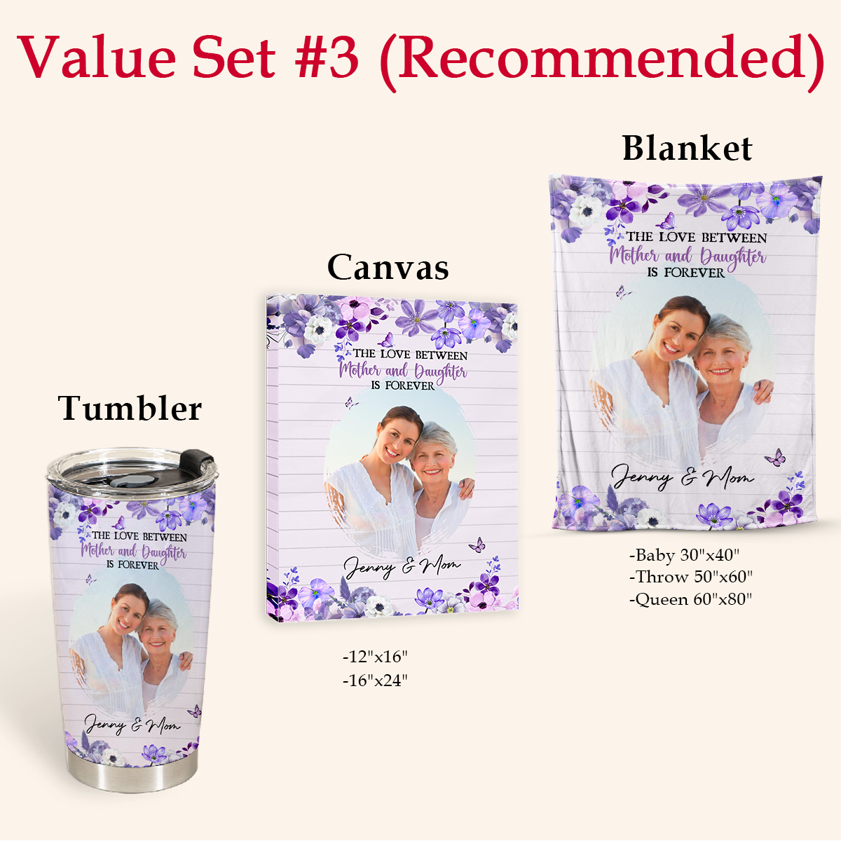 Personalized Mother's Day Gift - The Love Between Mother And Daughter Is Forever - Personalized Stainless Steel Tumbler